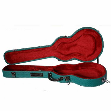 fishbone Tweed Blue Les Paul Electric Guitar Hardshell Case New