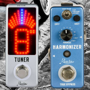 Rowin LEF-3807 Harmonizer Pitch Shifter Guitar Effect Pedal + Tuner New