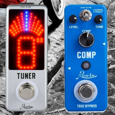 Rowin LEF-333 COMP Compressor Guitar or Bass Pedal Effect Pedal + Tuner New