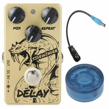 Caline CP-63 Sidewinder Delay Guitar Pedal + Baterry Cable + Mooer Topper New