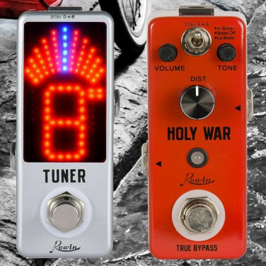 Rowin LEF-305 Holy War Heavy Metal Distortion + Tuner Guitar Effect Pedal New