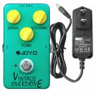 JOYO JF-01 Vintage Overdrive + 9V power 1000ma Guitar Effect Pedal True Bypass