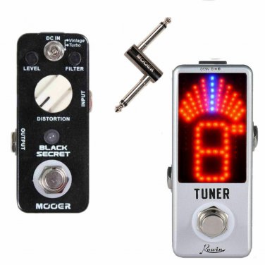 Mooer Black Secret Distortion +Tuner + PCZ Micro Guitar Effect Pedals A1
