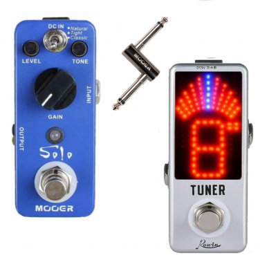 MOOER SOLO Distortion/Overdrive Micro Pedal + PC-Z Jack + Tuner New