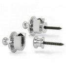 2 Pcs Guitar Strap Locks Round Head For Guitar Bass Schaller Chrome