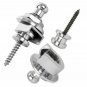 2 Pcs Guitar Strap Locks Round Head For Guitar Bass Schaller Chrome