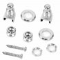 2 Pcs Guitar Strap Locks Round Head For Guitar Bass Schaller Chrome