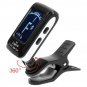 Caline CT-03B Guitar Clip-On Tuner Electronic with Digital LCD Black display New