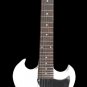 fishbone SG Jr. White 32.5" 3/4 Size Electric Guitar+Gig Bag,Cable,Strap Travel