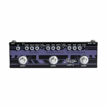 ROWIN DAP-2 Electric Guitar Multi Effect Pedal 3 In1 Echo / Ensemble / Overdrive