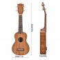 Flanger FU-70S 21in Ukulele Compact Wood Mini 4 String Guitar Musical Instrument