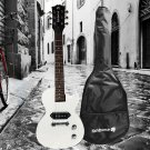fishbone LP Jr. White 32.5" 3/4 Size Electric Guitar+Gig Bag,Cable,Strap Travel