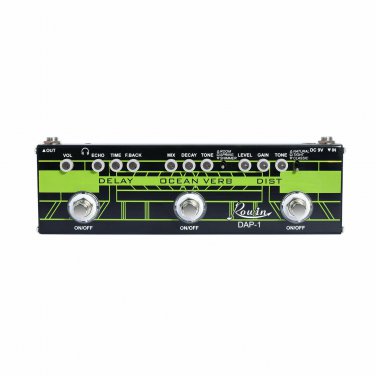 ROWIN DAP-1 Guitar Multi Effects Pedal 3 In1 Effects Delay/Ocean Verb/Distortion