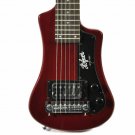 HOFNER HCT-SH-RO Shorty Electric Guitar in Deep RED With Gig Bag New
