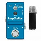 Rowin LN-332AS Loop Station 1/2 Time Reverse Guitar FX Pedal TF SD Card Included