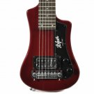HOFNER HCT-SH-BR Shorty Travel Electric Guitar BURGUANDY with Gig Bag New