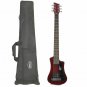 HOFNER HCT-SH-BR Shorty Travel Electric Guitar BURGUANDY with Gig Bag New