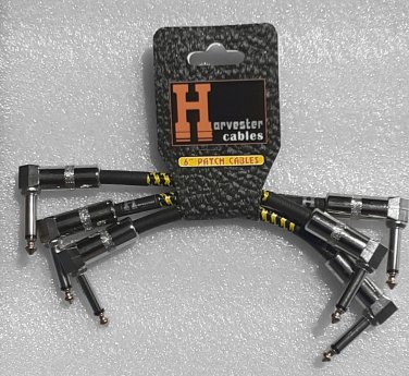 Harvester Patch Cables 3 pack, 6 inch High Quality Tour Grade. B-12