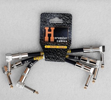 Harvester Patch Cables 3 pack, 6 inch High Quality Tour Grade. B-11
