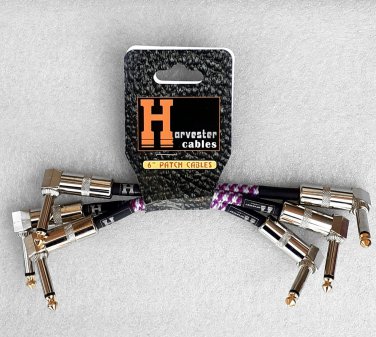Harvester Patch Cables 3 pack, 6 inch High Quality Tour Grade. B-10