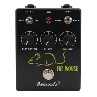Demonfx FAT MOUSE High quality Guitar Effect Pedal FUZZ Distortion With True Byp