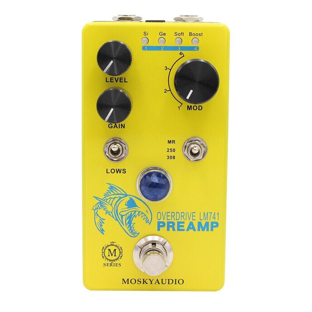 Mosky Audio LM741 PREAMP Guitar Effect Pedal Ov/drive Preamp Si Ge Soft