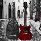 fishbone SG Jr. Cherry Red 32.5" 3/4 Size Electric Guitar+Gig Bag,Cable, Travel