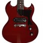 fishbone SG Jr. Cherry Red 32.5" 3/4 Size Electric Guitar+Gig Bag,Cable, Travel