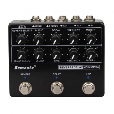 Demonfx RDW Reverb Delay Workstation Guitar Effect Pedal Multi Effects