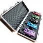 Rowin LC100 Mini Pedal Board Case +Power Supply Cabling fit 5 Mini Pedals SILVER