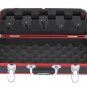 Rowin LC100 Red Mini Pedal Board Case + Power Supply Cabling fit 5 Mini Pedals