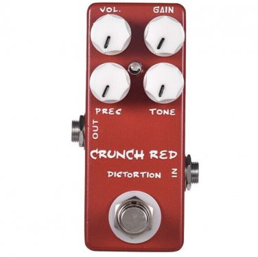 MOSKY CRUNCH RED Distortion Electric Guitar Bass Effect Pedal True Bypass 4 Knob