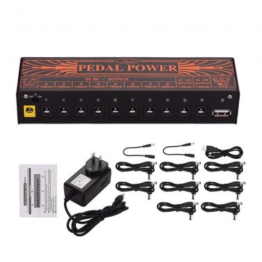 Guitar Effect Pedal Board Power Supply Station 10 Isolated DC Outputs 9V 12V 18V