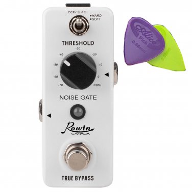 Rowin Noise Gate Noise Reduction Guitar Effect Pedal True bypass + 2 Alice Picks