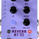 MOOER R7X2 REVERB X2 Dual Foot-switch Stereo Reverb Pedal + Power Supply