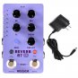 MOOER R7X2 REVERB X2 Dual Foot-switch Stereo Reverb Pedal + Power Supply