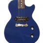 fishbone LP Jr. Blue 32.5" 3/4 Size Electric Guitar+Gig Bag,Cable,Strap Travel