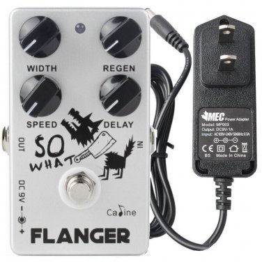 Caline CP-66 So What Flanger + 9V Power 1A 1000ma Guitar Effect Pedal Bypass