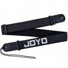 Joyo Acoustic Electric Adjustable Black Bass Guitar Strap w/ White Logo
