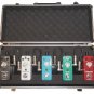 Rowin LC100 Mini Pedal Board Case + Power Supply Cabling fit 5 Mini Pedals Black