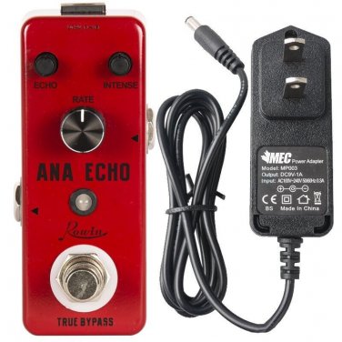 Rowin LEF-303 Ana Echo + POWER 500ms Analog Delay Guitar Effect Pedal New