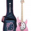 Fishbone PINK Guitar 2024 Pink Hello kitty With fishbone gig bag, Strap, Picks