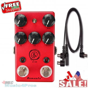 Demonfx AT-DS Attack Drive+PDC 3A Power Cable Guitar FX Pedal Excellent Response