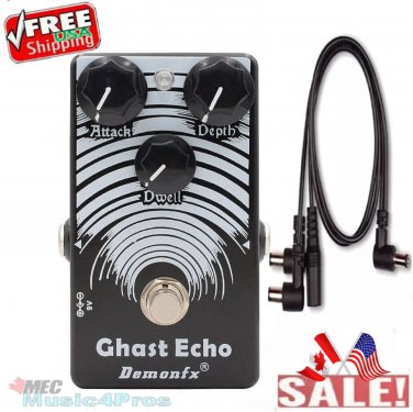 Demonfx Ghast Echo +PDC 3A Power Cable Chamber) Springy Reverb Guitar FX Pedal