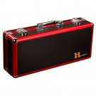 Harvester Red Brushed Aluminum FX Pedal Carrying Case Pedal Board 5 Mini Pedals