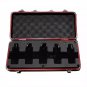 Harvester Red Brushed Aluminum FX Pedal Carrying Case Pedal Board 5 Mini Pedals