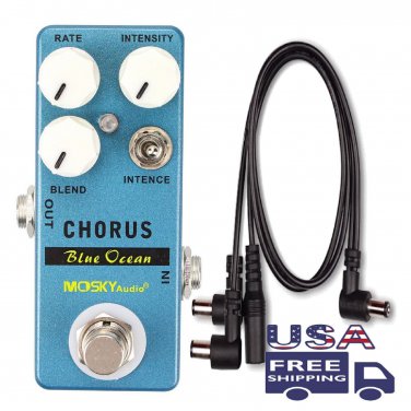 MOSKY Blue Ocean Chorus +PDC-3 Power Split Cable Guitar Effect Pedal True Bypass