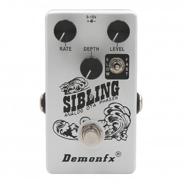 Demonfx SIBLING Analog OTA Phaser Guitar Effect Pedal fast US Ship