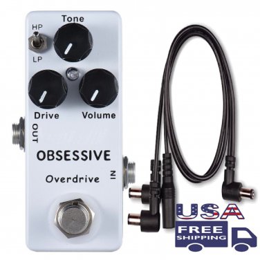 MOSKY Obsessive Overdrive + PDC-3 Split Cable Guitar Effect Pedal True Bypass