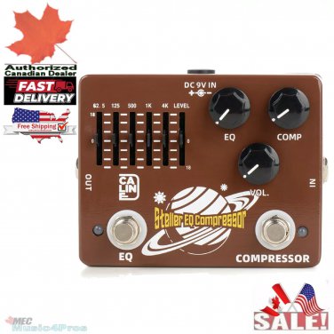 Caline DCP-10 Steller EQ Compressor BASS/Guitar Effect Pedal True bypass NEW! CA